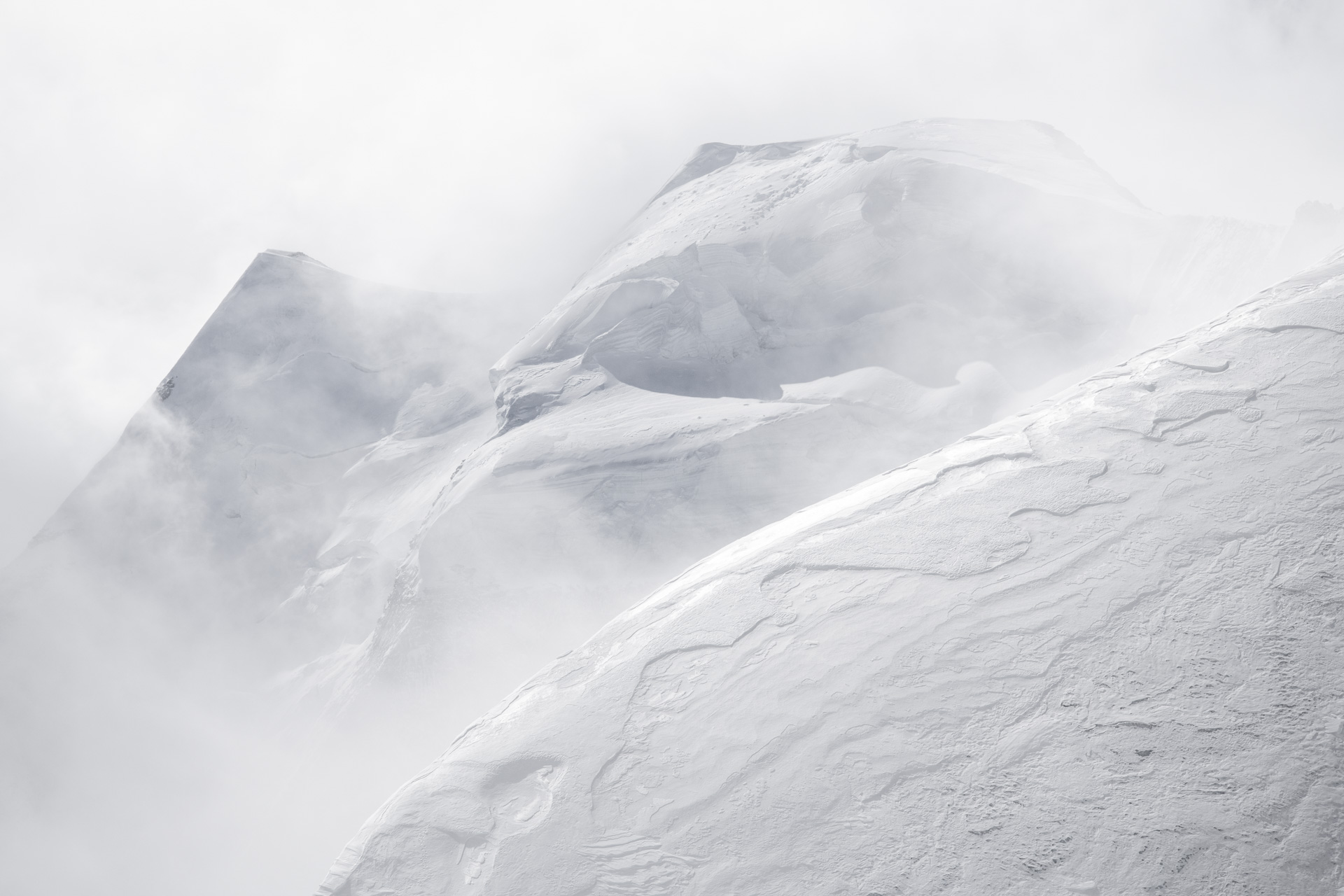 Piz Palu - st moritz suisse-image montagne noir et blanc