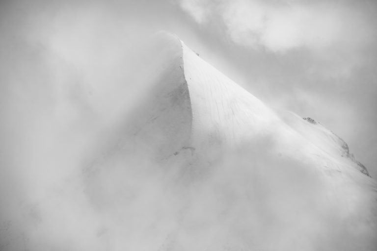 Aerial view of engadin mountains -the Piz Roseg