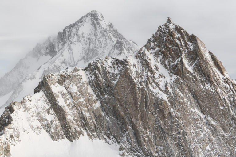 Rotstock - Aletschhorn - Foto Berglandschaft im Winter - Fotorahmen Berg