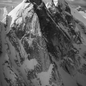 Sciora mountains in black and white - Engadine switzerland