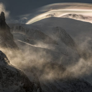 Storm on Mont-Blanc massif - Moutains images with snow - Lenticular