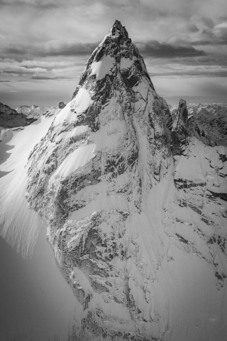 Schwarz-Weiß-Bild Berg - Schweizer Alpen Torrone Orientale