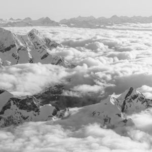 panorama Framed picture from Zermatt in the Swiss Alps - Mischabel, Saas-Fee