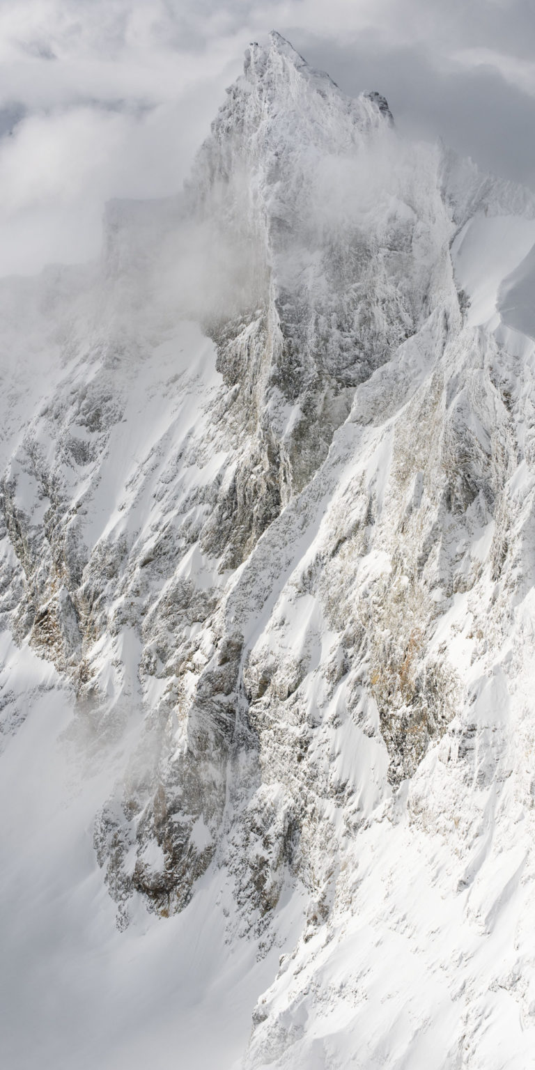 Zinalrothorn Zermatt Engadine- panoramic view of vertical mountains