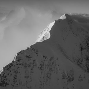 The Eiger mountain - Mountain summit of The Eiger in black and white photo