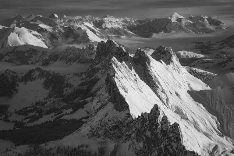 Photograph of the Dent de Savigny and the Dent du Ruth