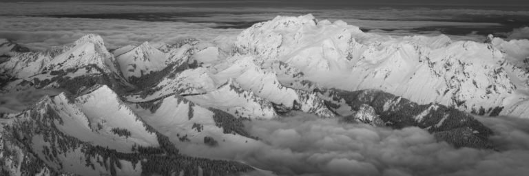 Panoramic photo of the Cornettes de Bise in the Chablais - Photo of the border between Switzerland and France above Torgon and Châtel