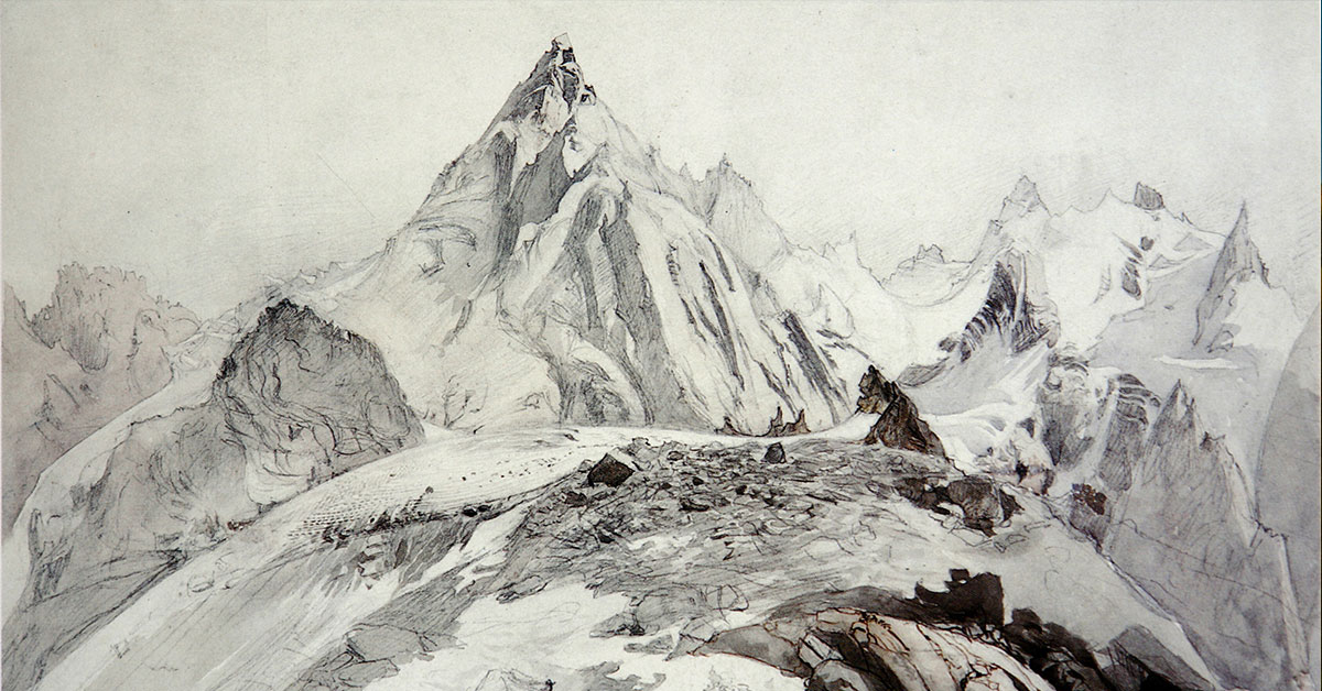 John Ruskin - Ecrivain poète et peintre étroitement liée aux Alpes