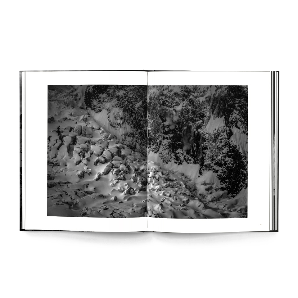 black and white mountain book