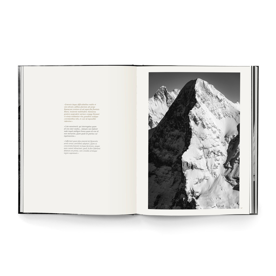 schwarz-weißes Bergbuch