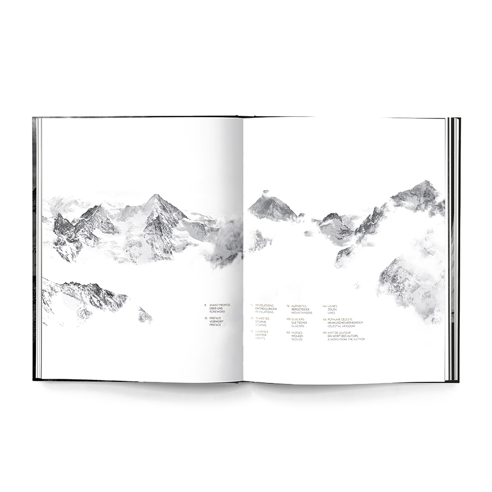 black and white mountain book