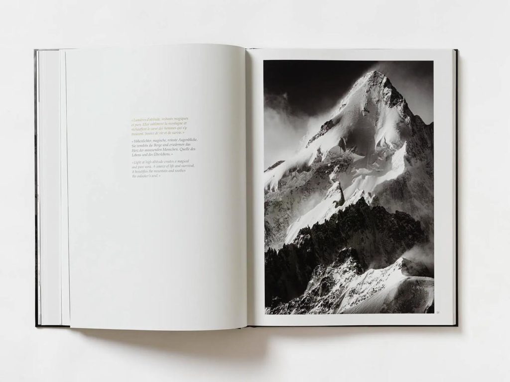 large-format mountain photo book
