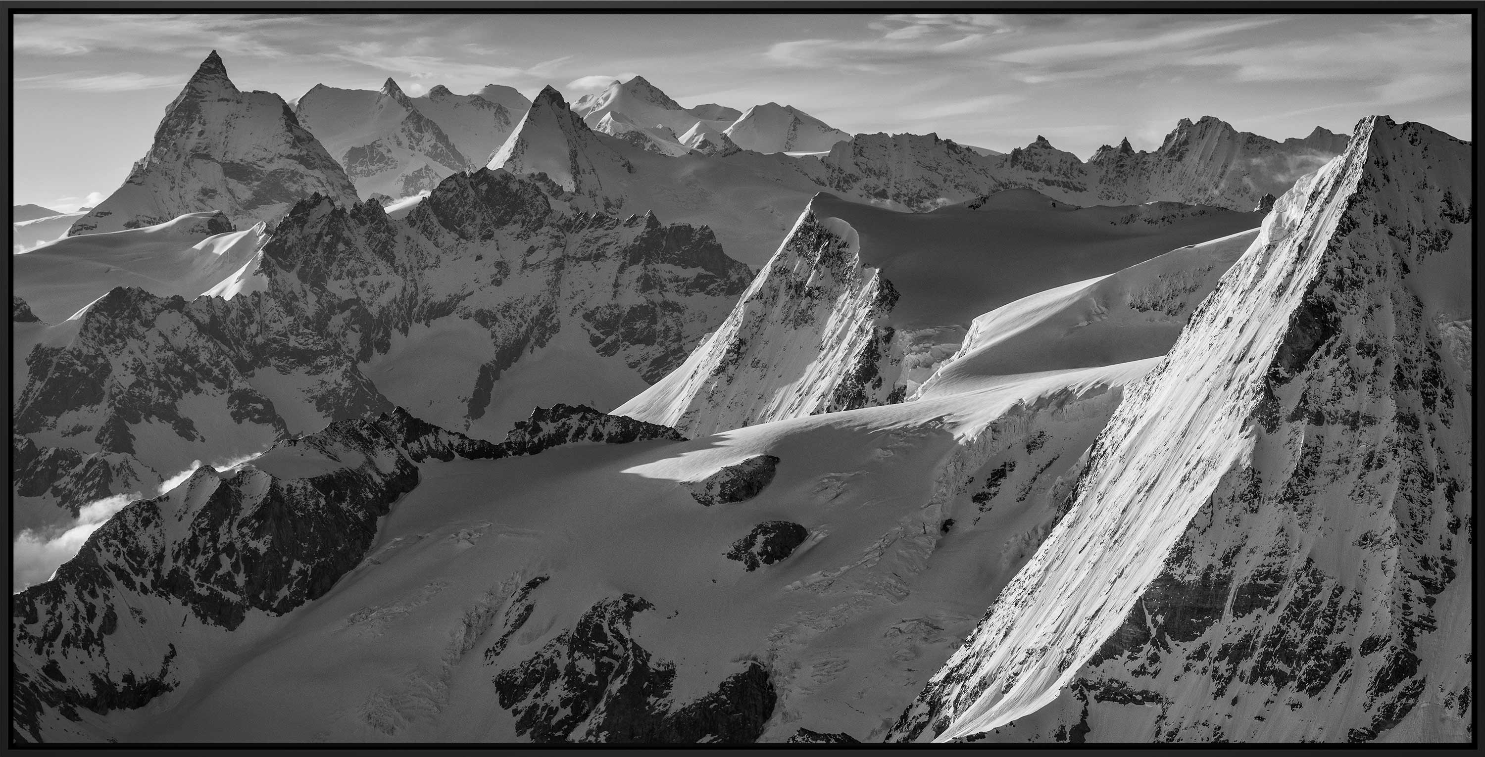 galerie photo montagne - photo alpes suisses panorama - photo panoramique - photo noir et blanc montagne alpes