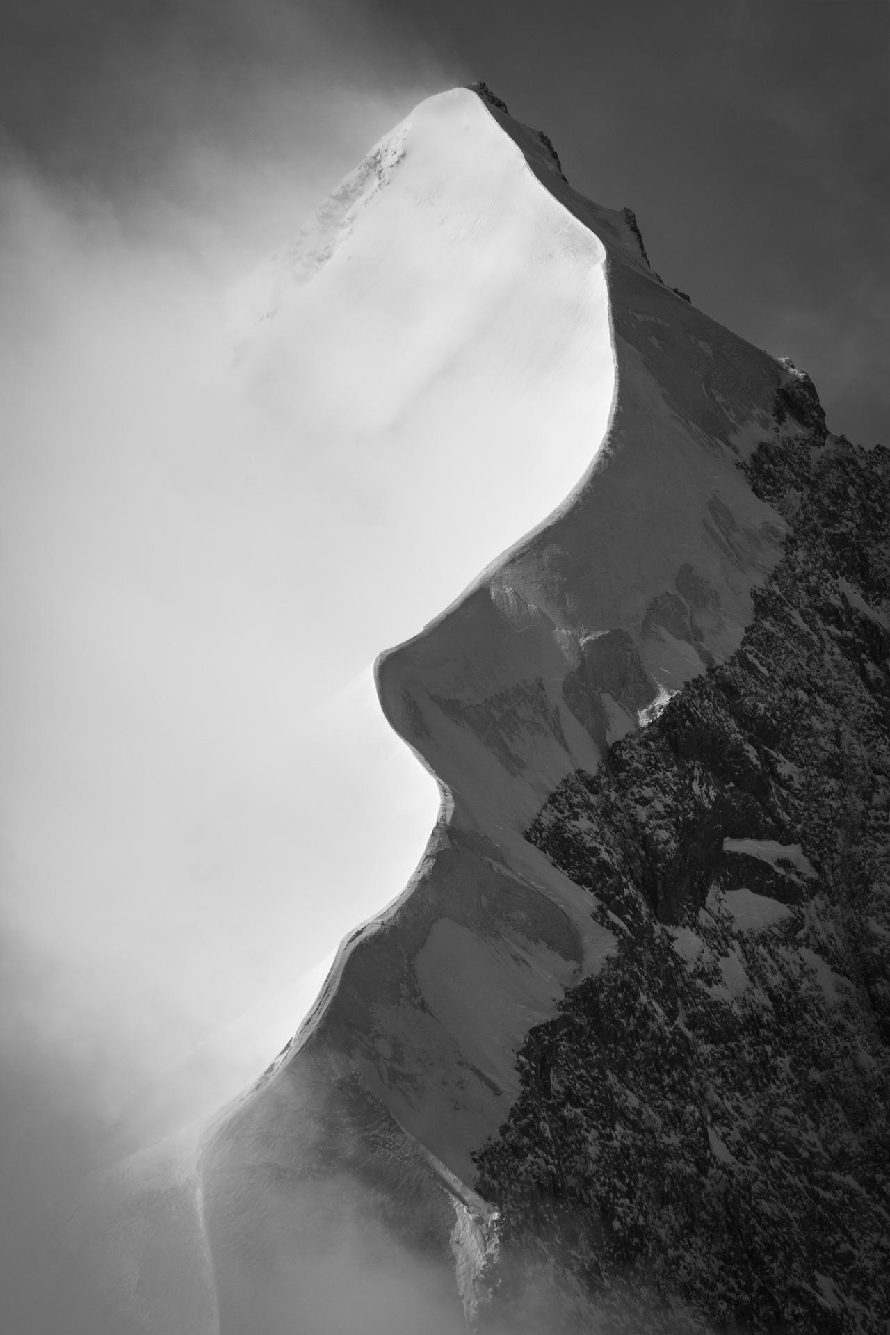 photo engadine - montagne piz bernina biancograt