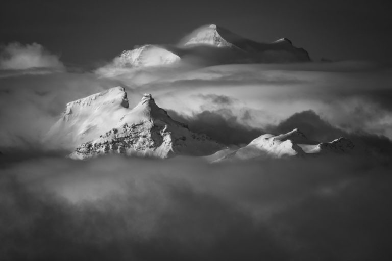 photo panoramique verbier - grand combin pleureur et sale