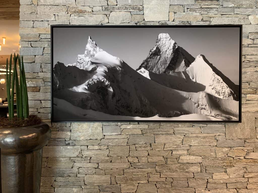 wall decoration mountain chalet stone wall