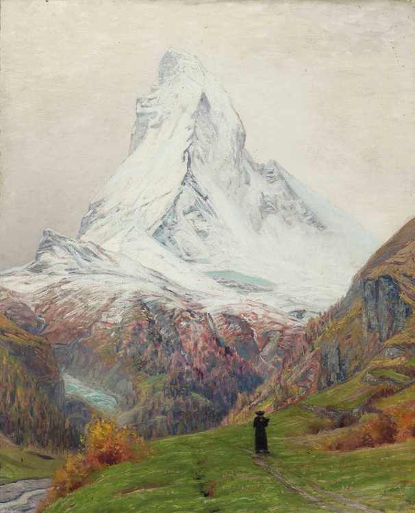 Albert Gos, Le Cervin, date inconnue, huile sur toile, 61 x 50 cm, collection particulière.