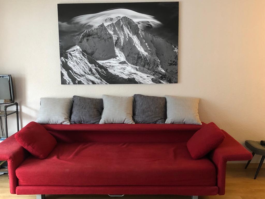large format mountain photo in flat