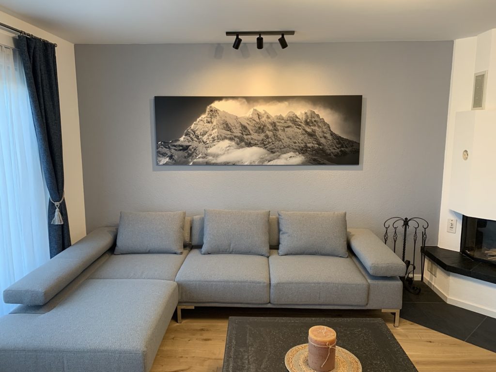 photo montagne panoramique grand format - décoration murale intérieur salon