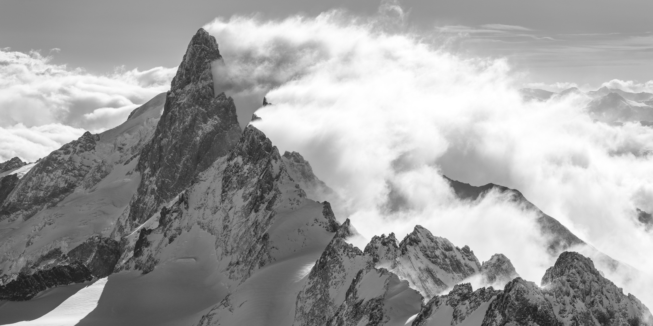 photo grand pic de la meije depuis les 2 Alpes