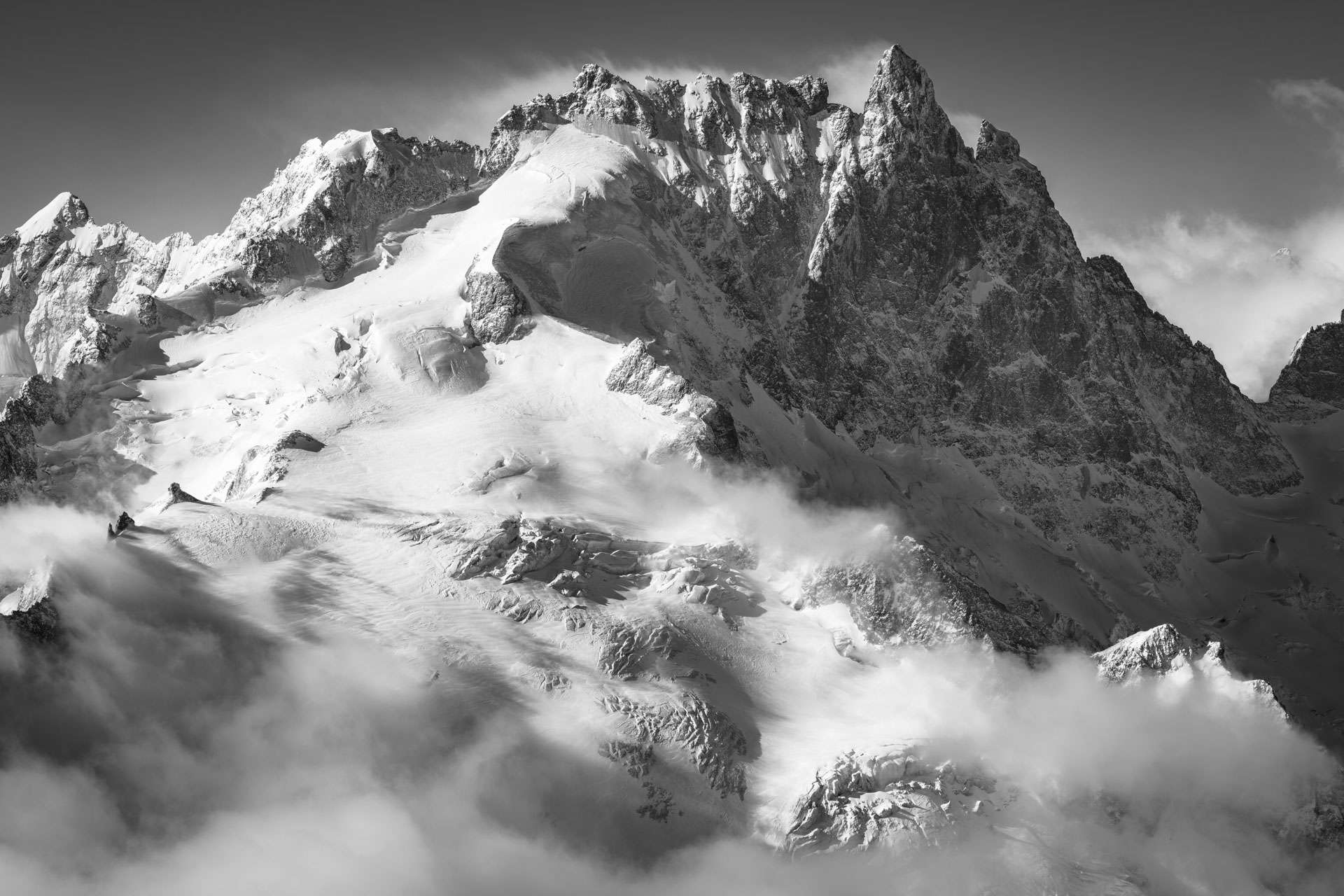 Photographie de la Meije - glacier et puissante