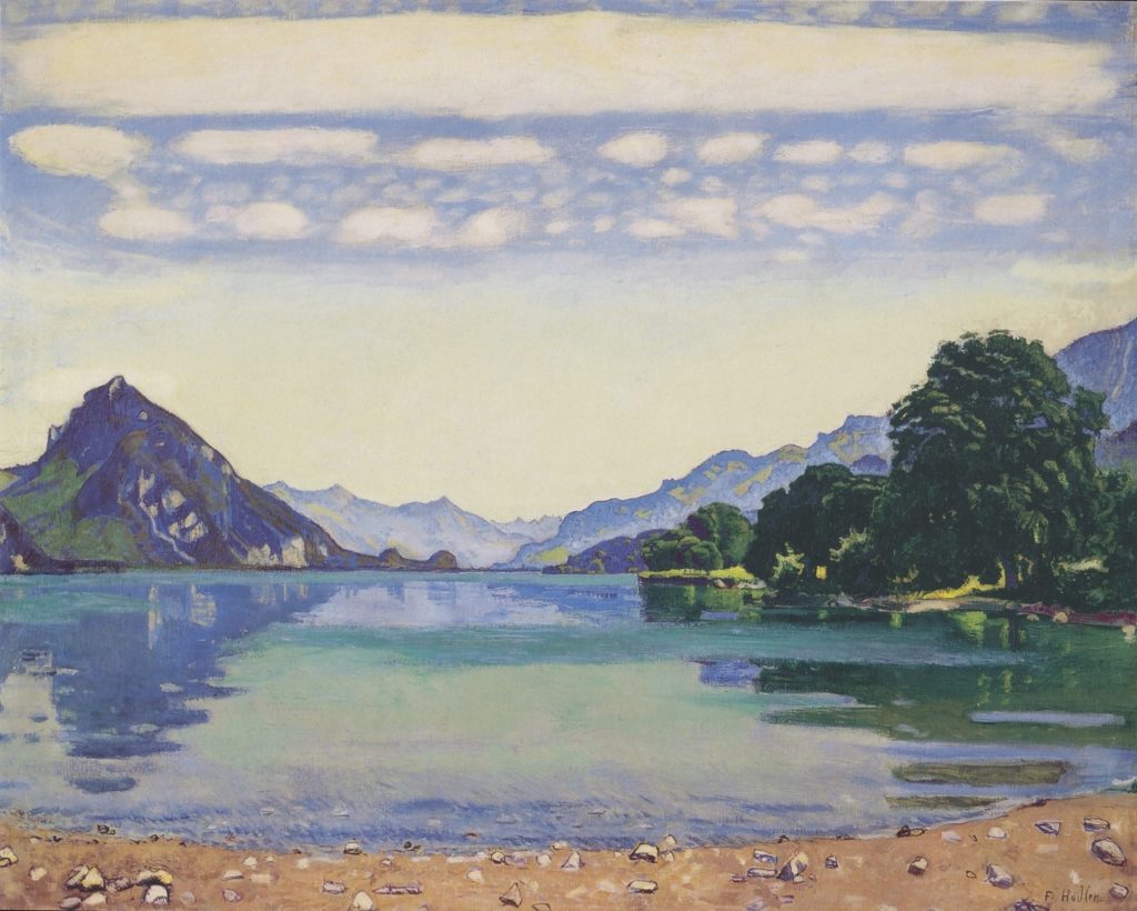 Ferdinand Hodler, Le lac de Thoune depuis Leissigen, 1904, huile sur toile, Berne, Kunstmuseum.