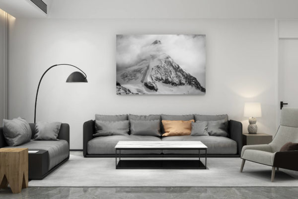 décoration salon contemporain suisse - cadeau amoureux de montagne suisse - Vallée de Zermatt - sommet des alpes suisses- Adlerhorn