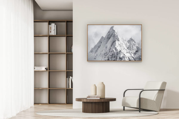 modern apartment decoration - art deco design - Image mountain Aiguille de Blaitière, Aiguille des Ciseaux, Aiguille du Fou