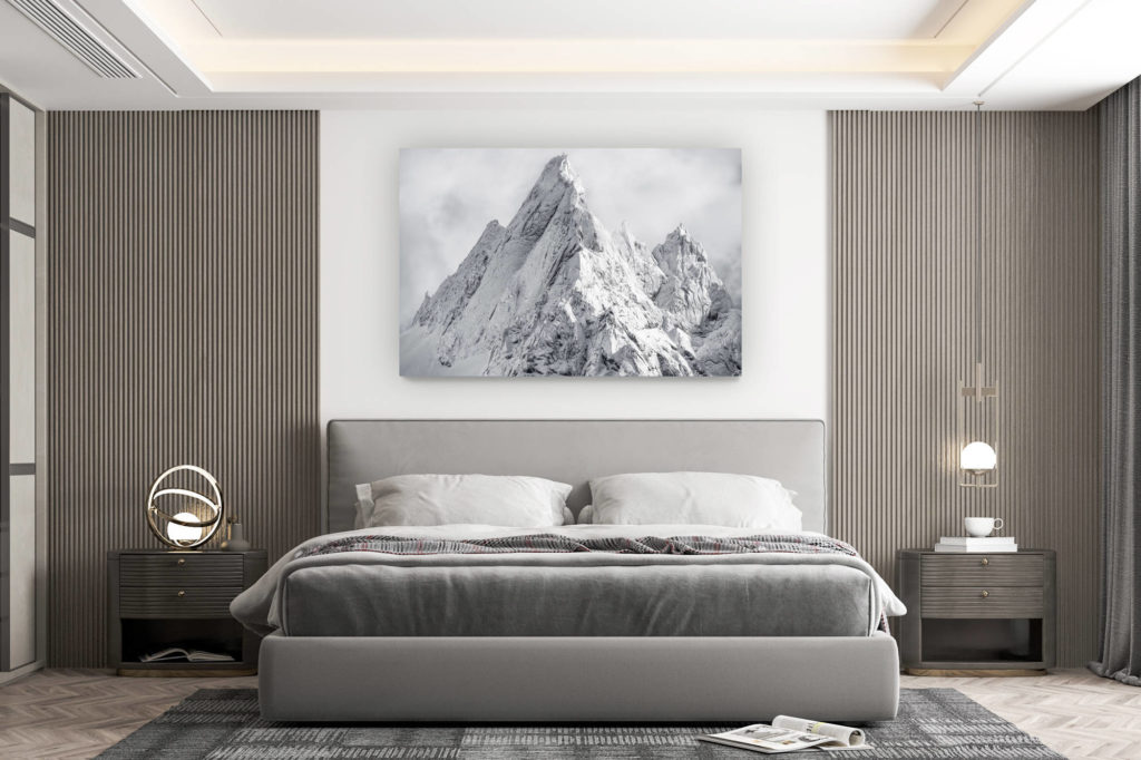 décoration murale chambre design - achat photo de montagne grand format - Image montagne Aiguille de Blaitière, Aiguille des Ciseaux, Aiguille du Fou