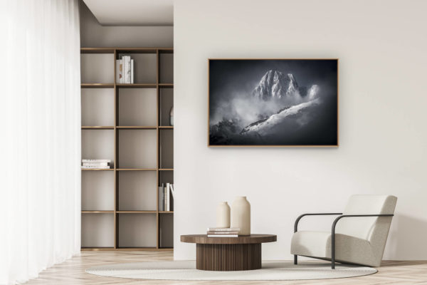 décoration appartement moderne - art déco design - Massif du Mont Blanc - Photo montagne Aiguille des Glaciers