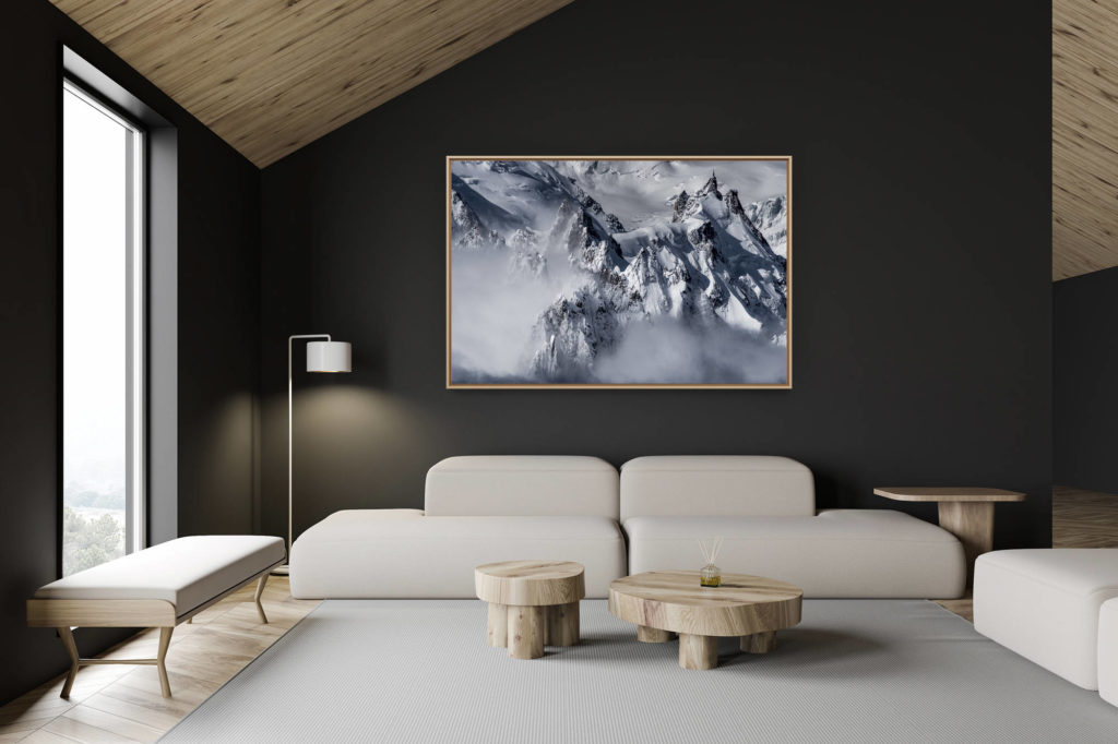 décoration chalet suisse - intérieur chalet suisse - photo montagne grand format - Photo montagne Aiguille du midi-Aiguilles Chamonix - Mont Blanc