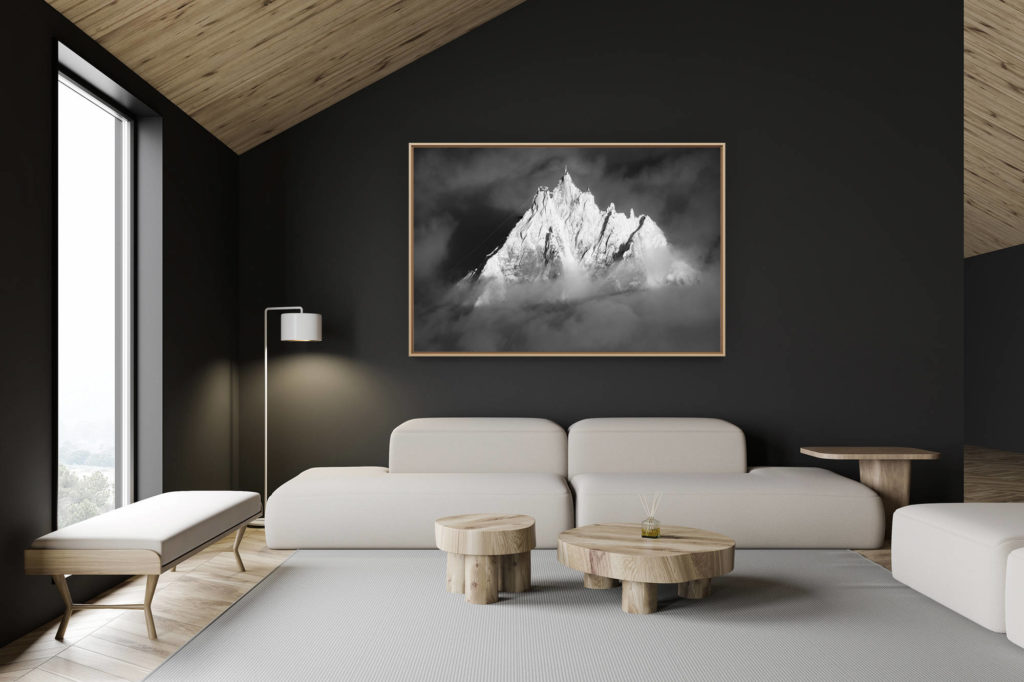 Dekoration Schweizer Chalet - Innenausstattung Schweizer Chalet - Bergfoto im Großformat - Foto Nadel des Südens Winter