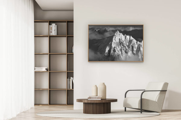 décoration appartement moderne - art déco design - image aiguille du midi artistique montagne photo