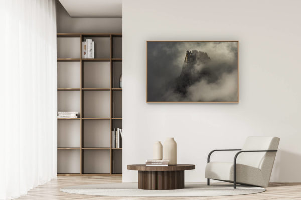 modern apartment decoration - art deco design - Photo of the comb in the clouds - Mont Blanc