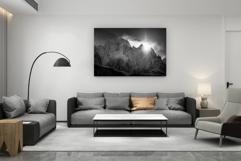 décoration salon contemporain suisse - cadeau amoureux de montagne suisse -