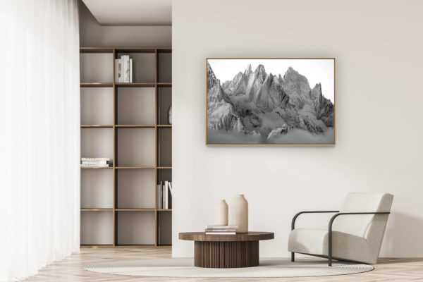 decoration modern apartment - art deco design - Photo Mont Blanc - Aiguille de Chamonix