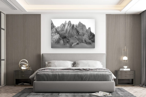 décoration murale chambre design - achat photo de montagne grand format - Photo Mont Blanc - Aiguille de Chamonix
