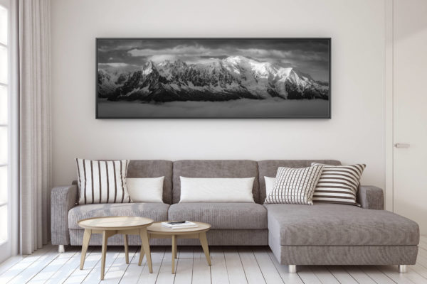 décoration murale design salon moderne - photo montagne grand format - Massif Mont-Blanc-Chamonix - Aiguille de Chamonix