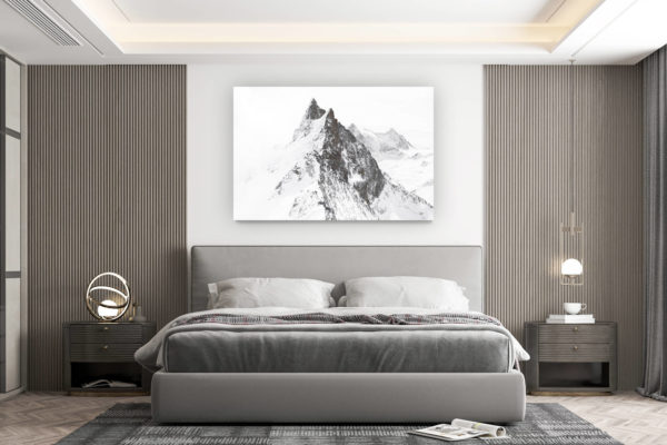 décoration murale chambre design - achat photo de montagne grand format - Vue panoramique de montagne - Arolla aiguilles rouges Mont Blanc de Cheillon et la Ruinette