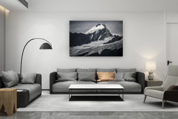 décoration salon contemporain suisse - cadeau amoureux de montagne suisse - Allalinhorn - Photo des sommets de montagne de Zermatt dans les Alpes Valaisannes en Suisse