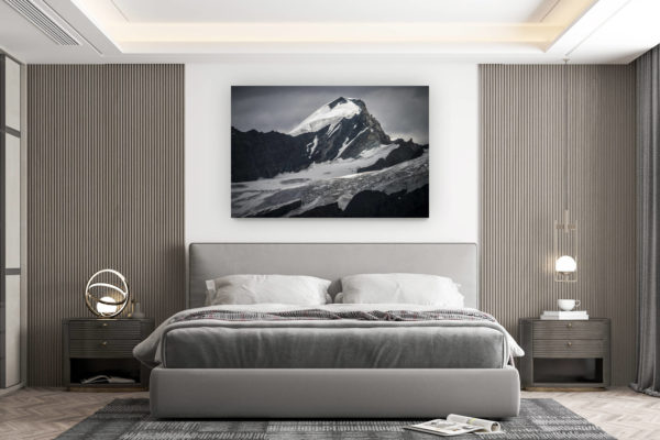 décoration murale chambre design - achat photo de montagne grand format - Allalinhorn - Photo des sommets de montagne de Zermatt dans les Alpes Valaisannes en Suisse