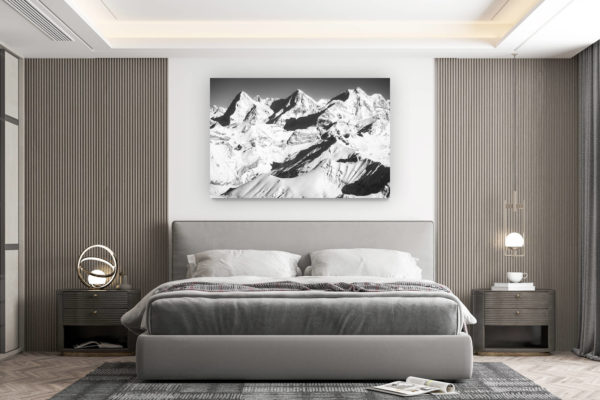décoration murale chambre design - achat photo de montagne grand format - Canton de berne switzerland - image de Sommet de montagne dans les Alpes - Massif montagneux eiger, jungfrau, monch
