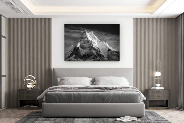 décoration murale chambre design - achat photo de montagne grand format - Photo Val d'Anniviers - image montagne Besso vue de Zinal