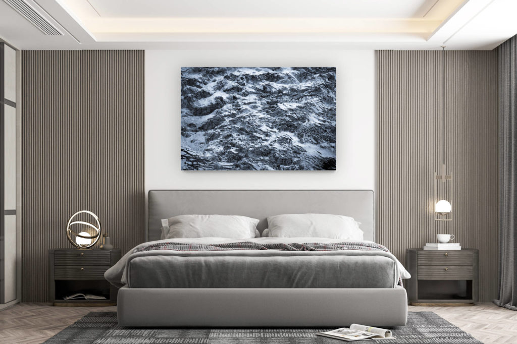 décoration murale chambre design - achat photo de montagne grand format - Photo glace des Alpes - Glaciers alpins