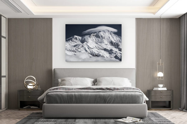 décoration murale chambre design - achat photo de montagne grand format - Photo montagne Val d'Anniviers - Bishorn - Grand Gendarme -Weisshorn