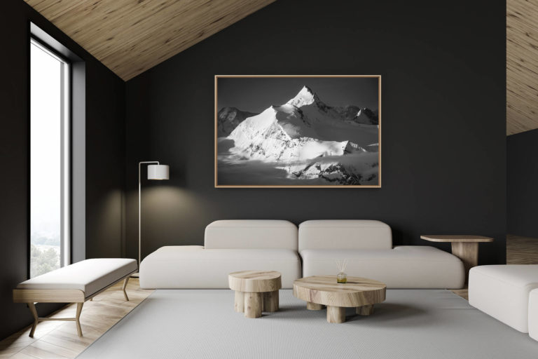 décoration chalet suisse - intérieur chalet suisse - photo montagne grand format - Weisshorn Bishorn - image paysage montagne
