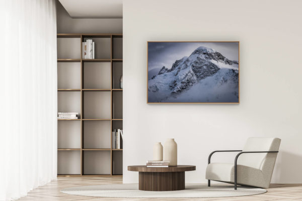 décoration appartement moderne - art déco design - Photo montagne Valais suisse - Vallée de Zermatt- Massif du Breithorn