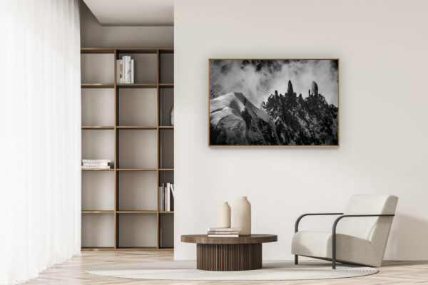 décoration appartement moderne - art déco design - Photo du mont blanc - Massifs des Alpes - Castle Rock - Arrête de la Brenva