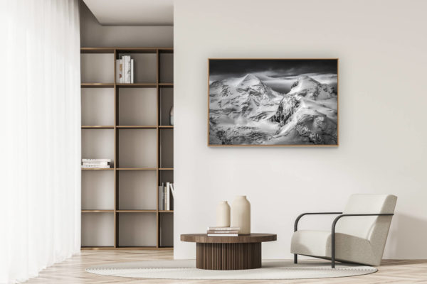 modern apartment decoration - art deco design - Zermatt - Valais Switzerland - mountain landscape photo - Castor Pollux