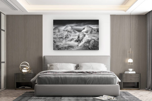 décoration murale chambre design - achat photo de montagne grand format - Zermatt - Valais Suisse - photo de paysage montagne - Castor Pollux